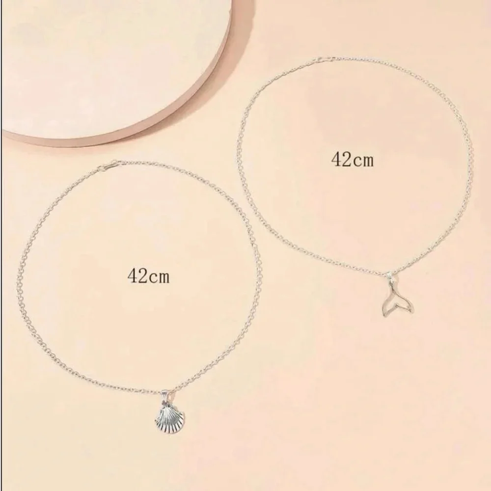 ⚠️Clearance Silver Shell And Tail Charm Necklace SS - Picture 2 of 3